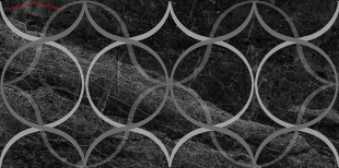 Плитка Laparet Crystal Resonanse чёрный декор 76968 (30х60)